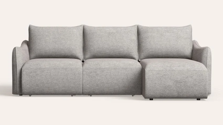 Tranquil Motorized Touch-Operated Fabric Recliner Sofa with USB Charging